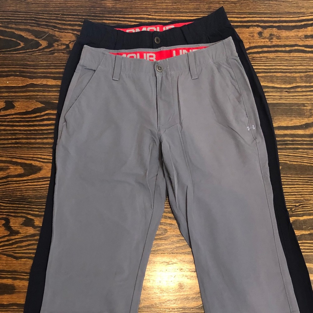2 Under Armour Men’s Golf Pants - Navy And Gray